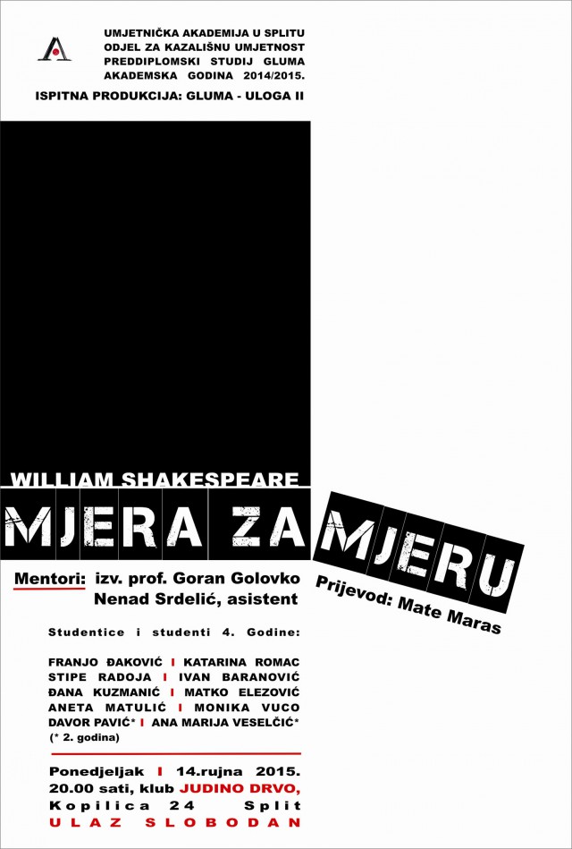 Mjera za Mjeru - Plakat